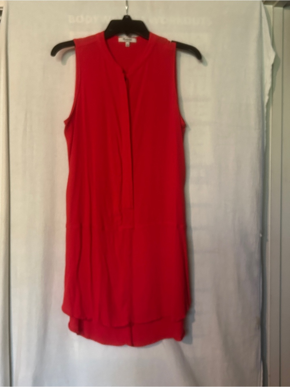 Madewell Red Sleeveless Popover Tunic